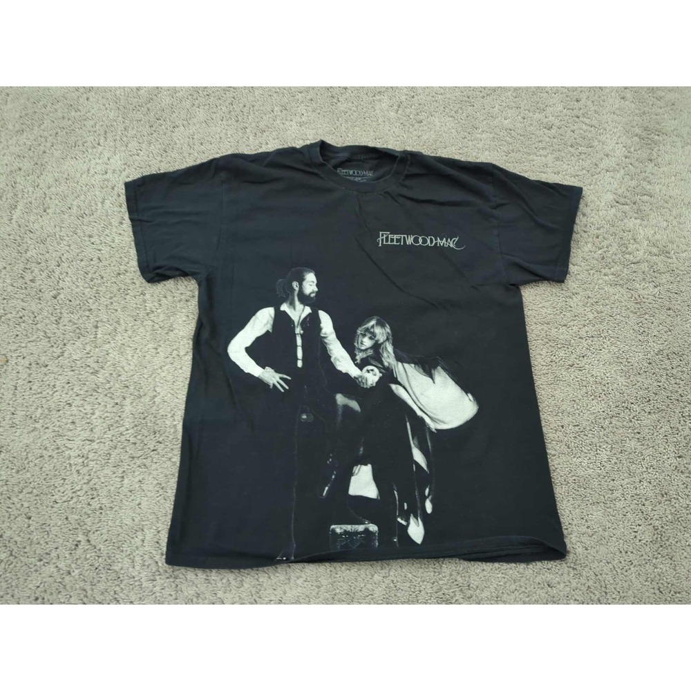 Fleetwood Mac Rumours T Shirt Mens L Black Short Sleeve Rock Band Classic